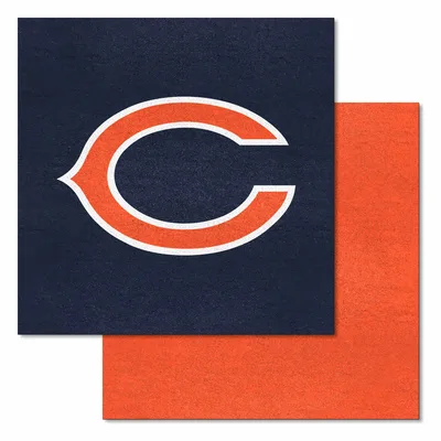 Fan Mats  LLC Chicago Bears Team Carpet Tiles Blue