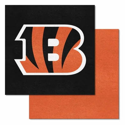 Fan Mats  LLC Cincinnati Bengals Team Carpet Tiles Black