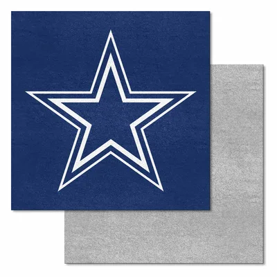 Fan Mats  LLC Dallas Cowboys Team Carpet Tiles Blue