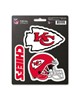 Fan Mats LLC Kansas City Chiefs Decal 3-pk Red