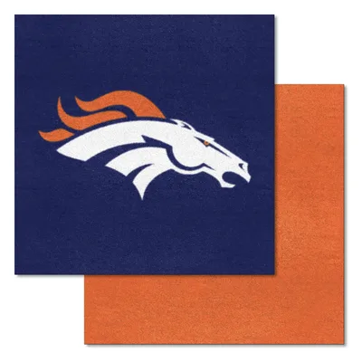 Fan Mats  LLC Denver Broncos Team Carpet Tiles Navy