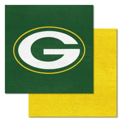 Fan Mats  LLC Green Bay Packers Team Carpet Tiles Green