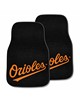 Fan Mats LLC Baltimore Orioles 2-pc Carpet Car Mat Set Black