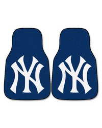 MLB New York Yankees 2piece Carpeted Car Mats 18x27 by   