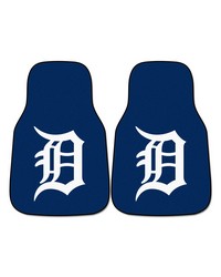 MLB Detroit Tigers 2piece Carpeted Car Mats 18x27 by   