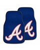 Fan Mats LLC Atlanta Braves 2-pc Carpet Car Mat Set Navy
