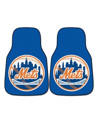 MLB New York Mets 2piece Carpeted Car Mats 18x27 by   