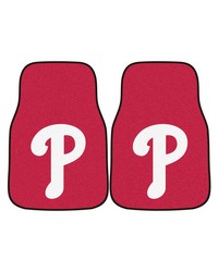 MLB Philadelphia Phillies 2piece Carpeted Car Mats 18x27 by   
