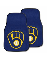 Milwaukee Brewers 2-pc Carpet Car Mat Set by   