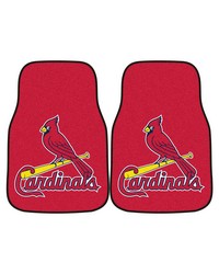 MLB St. Louis Cardinals 2piece Carpeted Car Mats 18x27 by   