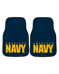 Navy 2piece Carpeted Car Mats 18x27 by   