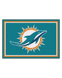 NFL Miami Dolphins Rug 5x8 60x92 by   