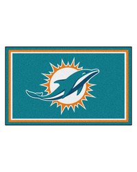 NFL Miami Dolphins Rug 4x6 46x72 by   