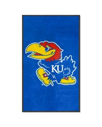 Kansas 3X5 HighTraffic Mat with Durable Rubber Backing  Portrait Orientation Blue by   