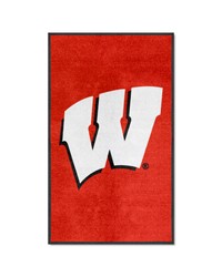 Wisconsin 3X5 HighTraffic Mat with Durable Rubber Backing  Portrait Orientation Red by   