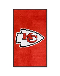 Kansas City Chiefs 3X5 HighTraffic Mat with Durable Rubber Backing  Portrait Orientation Red by   