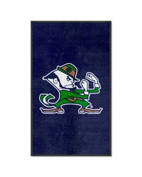 Notre Dame 3X5 HighTraffic Mat with Durable Rubber Backing  Portrait Orientation Navy by   