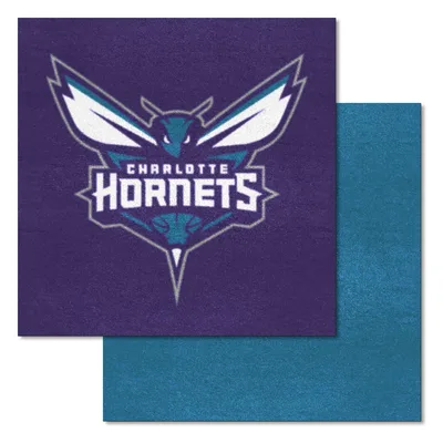 Fan Mats  LLC Charlotte Hornets Team Carpet Tiles Purple
