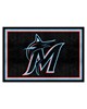 Fan Mats LLC Miami Marlins 5x8 Rug Black