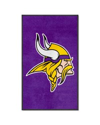 Minnesota Vikings 3X5 HighTraffic Mat with Durable Rubber Backing  Portrait Orientation Purple by   