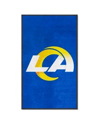 Los Angeles Rams 3X5 HighTraffic Mat with Durable Rubber Backing  Portrait Orientation Blue by   