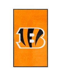 Cincinnati Bengals 3X5 HighTraffic Mat with Durable Rubber Backing  Portrait Orientation Orange by   