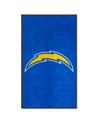Los Angeles Chargers 3X5 HighTraffic Mat with Durable Rubber Backing  Portrait Orientation Blue by   