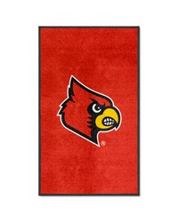 Louisville 3X5 HighTraffic Mat with Durable Rubber Backing  Portrait Orientation Red by   