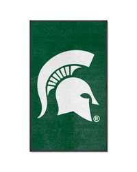 Michigan State 3X5 HighTraffic Mat with Durable Rubber Backing  Portrait Orientation Green by   