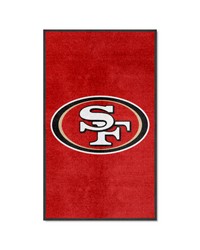 San Francisco 49ers 3X5 HighTraffic Mat with Durable Rubber Backing  Portrait Orientation Red by   