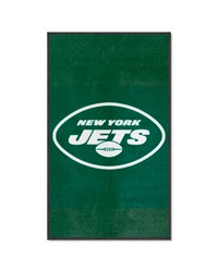 New York Jets 3X5 HighTraffic Mat with Durable Rubber Backing  Portrait Orientation Green by   