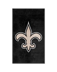 New Orleans Saints 3X5 HighTraffic Mat with Durable Rubber Backing  Portrait Orientation Black by   