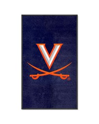 Virginia 3X5 HighTraffic Mat with Durable Rubber Backing  Portrait Orientation Navy by   