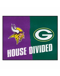 NFL Minnesota Vikings Green Bay Packers House Divided Rugs 34x45 by   