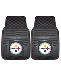 NFL Pittsburgh Steelers Heavy Duty 2Piece Vinyl Car Mats 18x27 by   