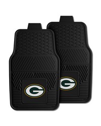 NFL Green Bay Packers Heavy Duty 2Piece Vinyl Car Mats 18x27 by   