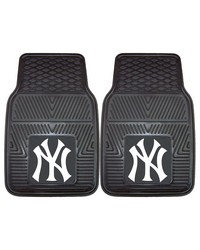 MLB New York Yankees Heavy Duty 2Piece Vinyl Car Mats 18x27 by   