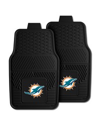 NFL Miami Dolphins Heavy Duty 2Piece Vinyl Car Mats 18x27 by   