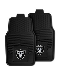 NFL Las Vegas Raiders Heavy Duty 2Piece Vinyl Car Mats 18x27 by   