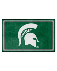 Michigan State Spartans 4ft. x 6ft. Plush Area Rug Green by   