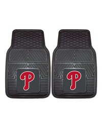MLB Philadelphia Phillies Heavy Duty 2Piece Vinyl Car Mats 18x27 by   