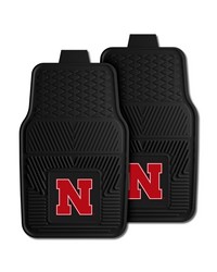 Nebraska Cornhuskers 2-pc Vinyl Car Mat Set by   