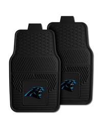 NFL Carolina Panthers Heavy Duty 2Piece Vinyl Car Mats 18x27 by   