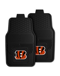 NFL Cincinnati Bengals Heavy Duty 2Piece Vinyl Car Mats 18x27 by   