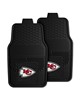 Fan Mats LLC Kansas City Chiefs 2-pc Vinyl Car Mat Set Black