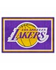 Fan Mats  LLC Los Angeles Lakers 5x8 Rug Purple