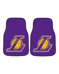 NBA Los Angeles Lakers 2piece Carpeted Car Mats 18x27 by   