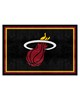 Fan Mats  LLC Miami Heat 5x8 Rug Black