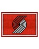 Fan Mats LLC Portland Trail Blazers 5x8 Rug Red