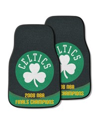 Boston Celtics 2008 NBA Champions Front Carpet Car Mat Set  2 Pieces Black by   